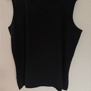 Ming Wang Classic Black Sleeveless Top